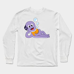 Octopus Reading Book Long Sleeve T-Shirt